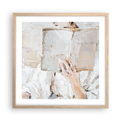 Poszter világos tölgy keretben - Egy másik világban - 50x50 cm