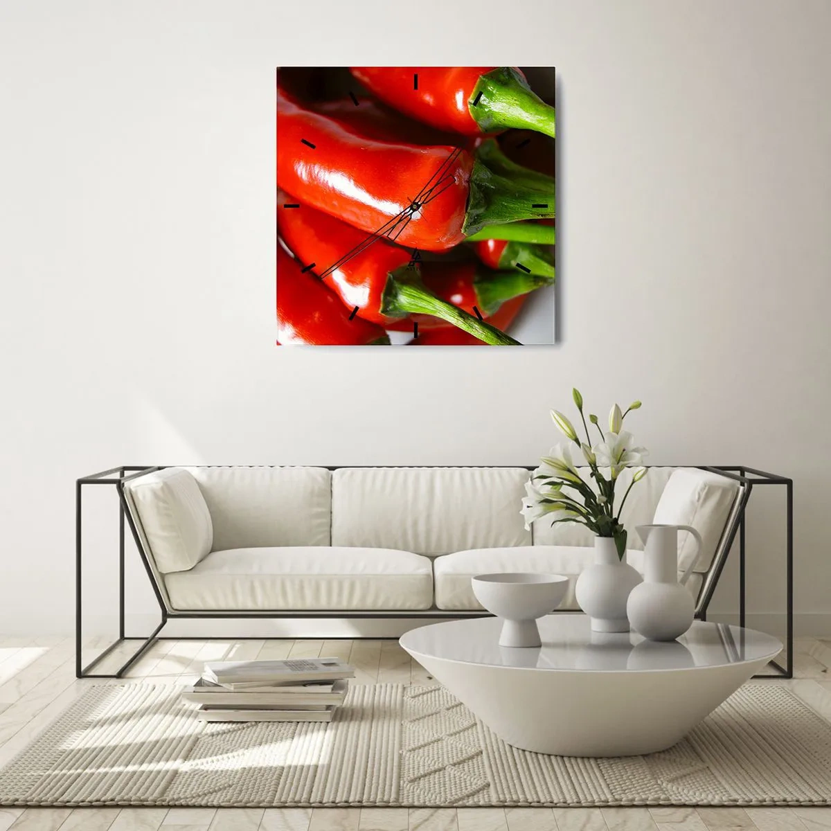 Falióra, Óra - Lédús, fényes, sima - 40x40 cm