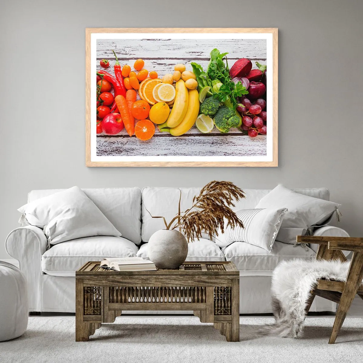 Poszter világos tölgy keretben - Ez nem elég? - 70x50 cm