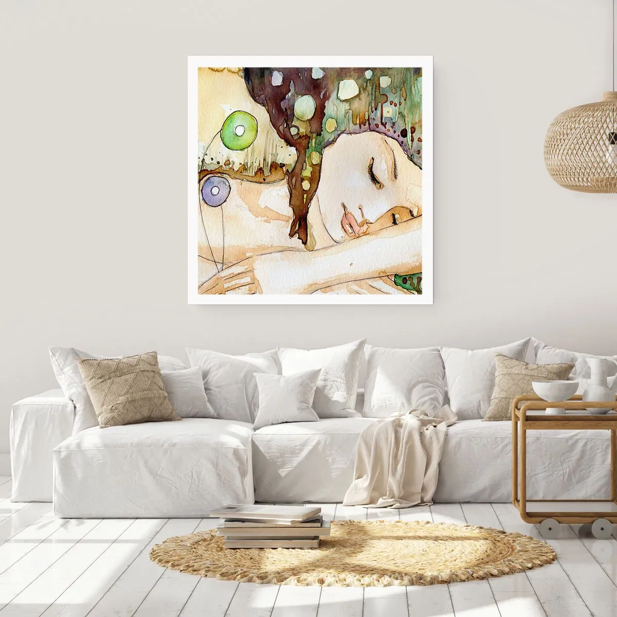 Poszter - Smaragd-ibolya álom - 60x60 cm