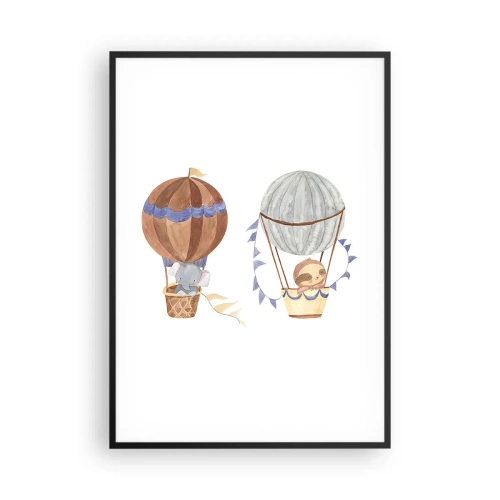 Poszter fehér keretben - Barátok egy utazáson - 70x100 cm