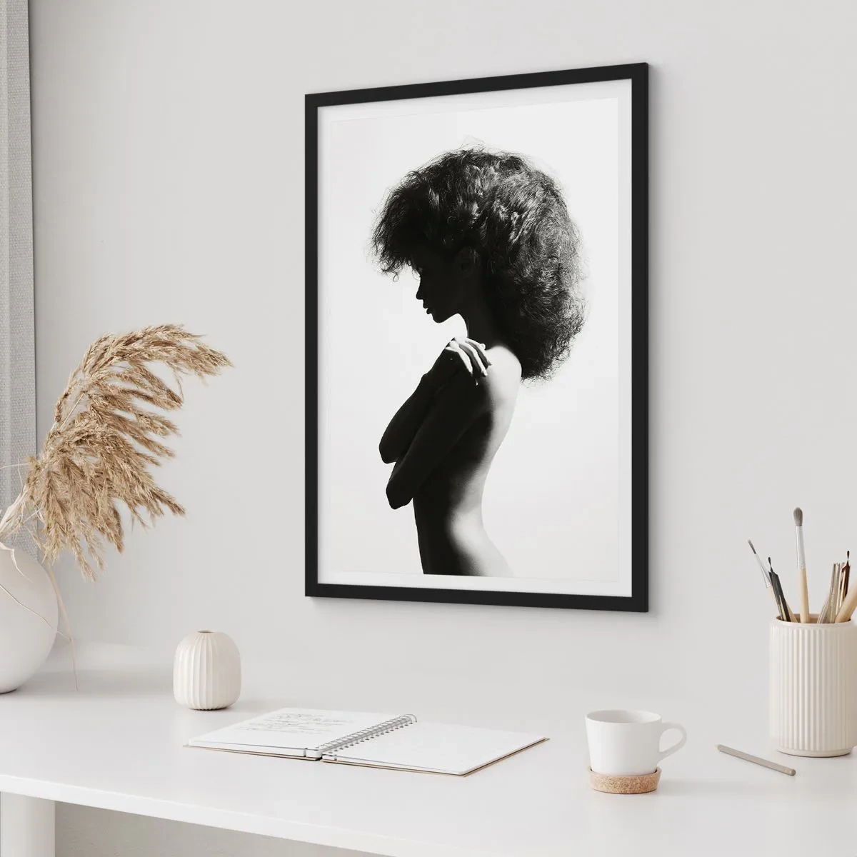 Poszter fehér keretben - Mint virág a karcsú száron - 40x50 cm