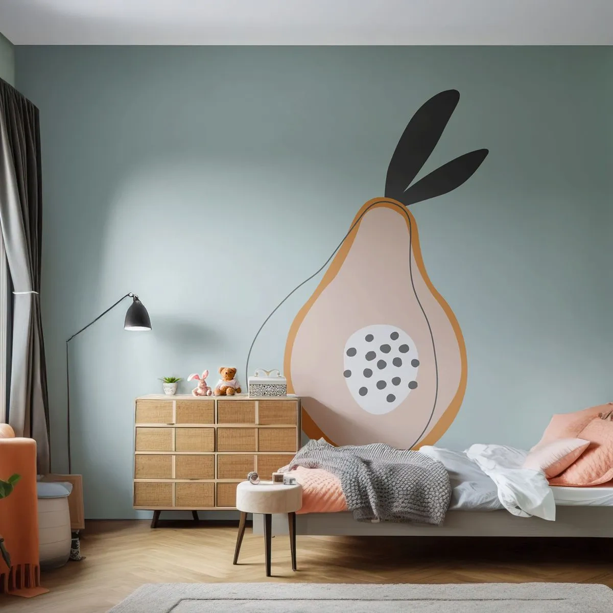 Öntapadós Fotótapéta Deluxe Sticker - Behatolás a dolgok természetébe - Grafika, Körte, Darab - 250x175 cm