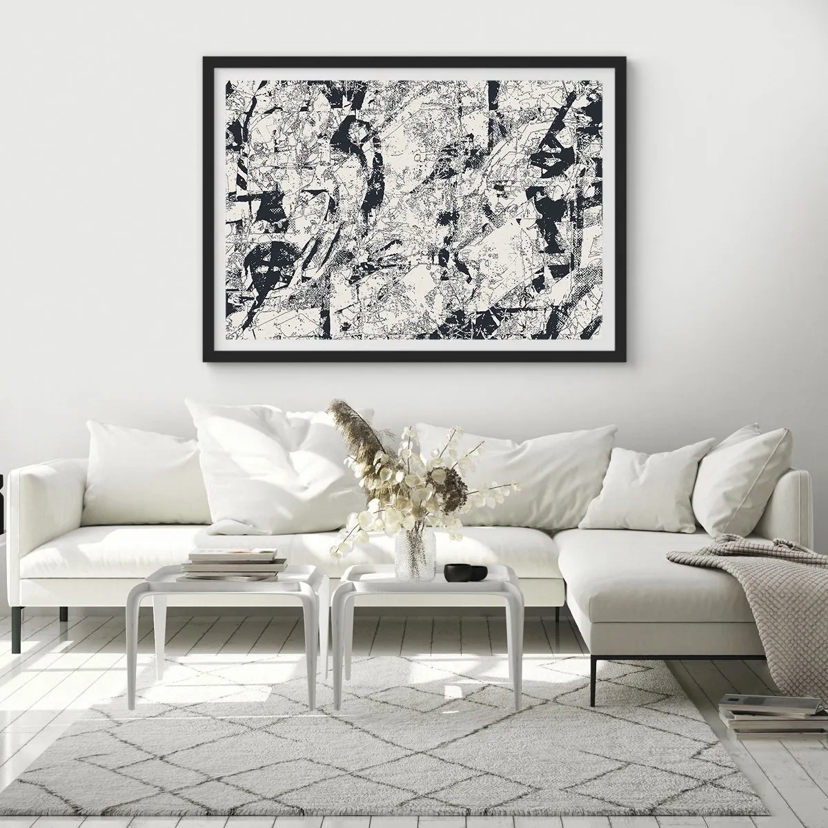 Poszter fehér keretben - Az ellentétek egymásba fonódása - 100x70 cm