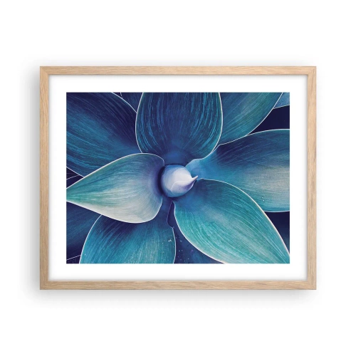 Poszter világos tölgy keretben - Kékezve az égből - 50x40 cm