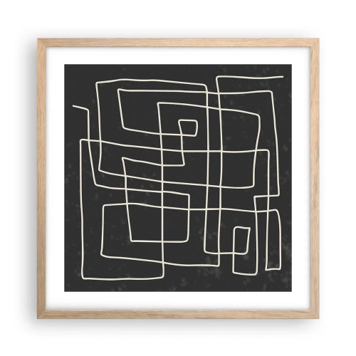 Poszter világos tölgy keretben - Nem olyan egyszerű - 50x50 cm