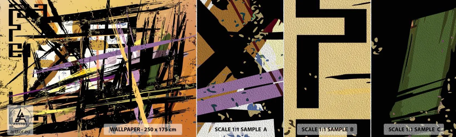 Fotótapéta Minta Premium Sand - Éles vágás - Absztrakció, Darab, Modern minta - 100x30 cm