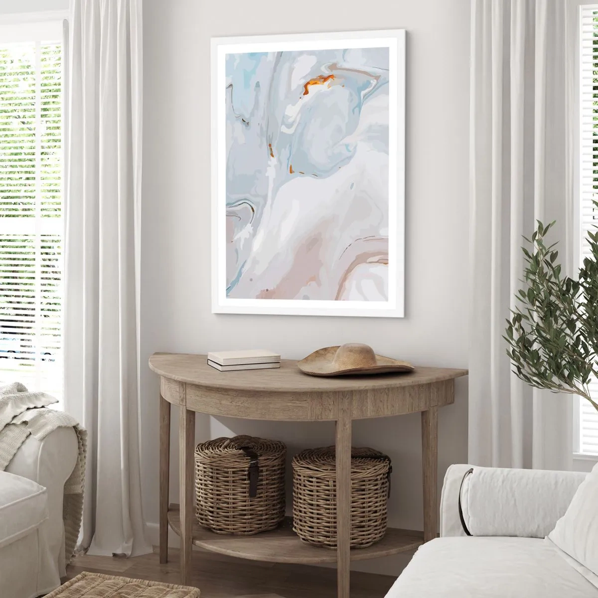 Poszter fekete keretben - Felhabzott fehér - 50x70 cm