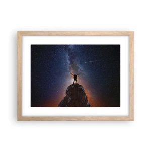 Poszter világos tölgy keretben - Az erő velem van! - 40x30 cm