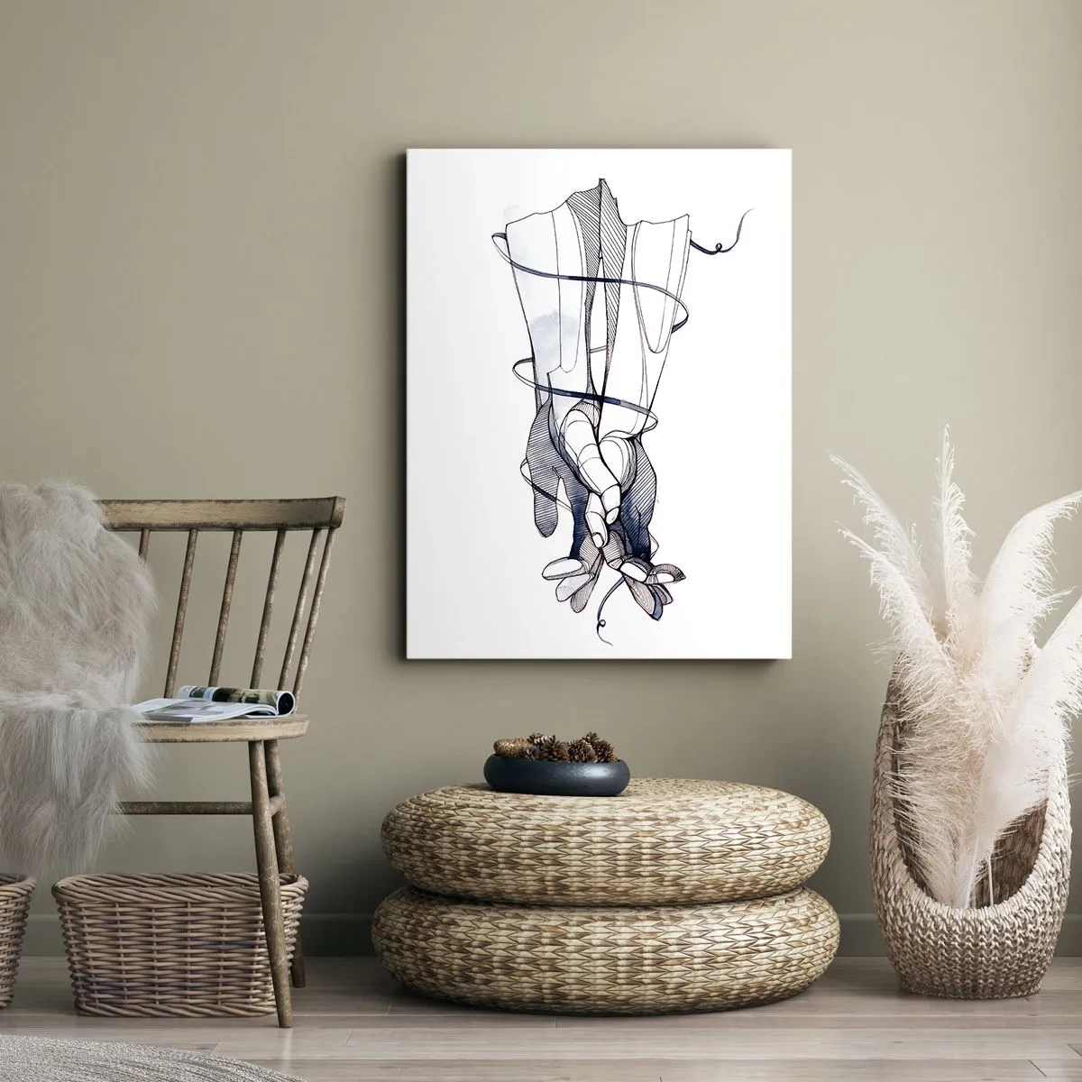 Vászonkép - Érintés tanulmányozása - 55x100 cm