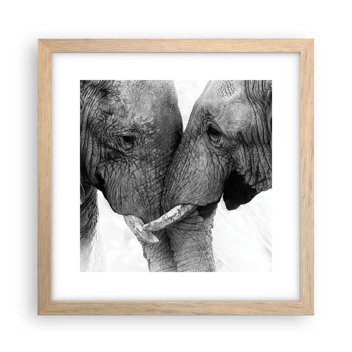 Poszter világos tölgy keretben - Szívélyes vallomás - 30x30 cm