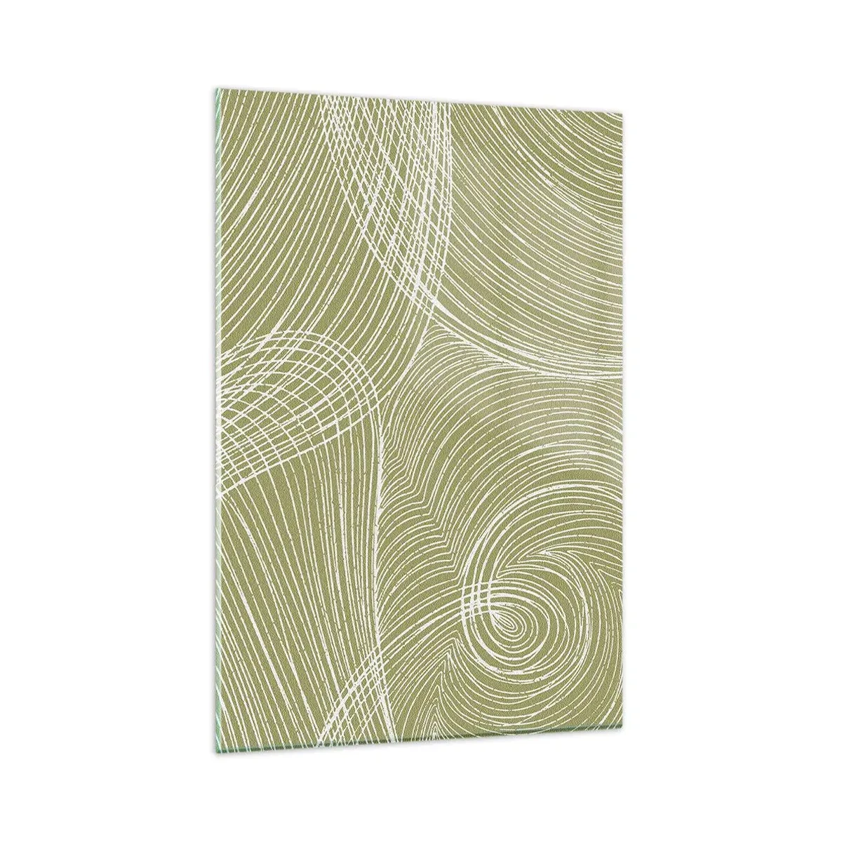 Üveg kép - Bonyolult absztrakció fehérben - 80x120 cm