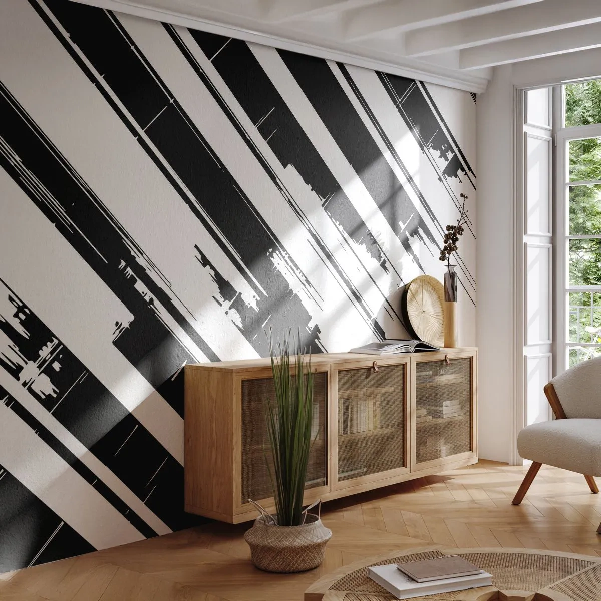 Fotótapéta Premium Canvas - Intenzív és dinamikus kompozíció - Vektor, Minimalizmus, Modern - 450x315 cm