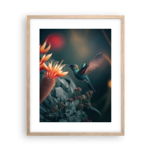 Poszter világos tölgy keretben - Egy igazán színes élet - 40x50 cm