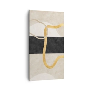 Vászonkép - Hurkolt formák - 55x100 cm