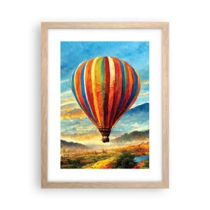 Poszter világos tölgy keretben - A csendben többet látsz - 30x40 cm