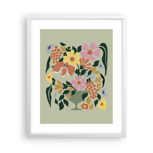 Poszter fekete keretben - Egy csokor, mely csordultig van élettel - 40x50 cm