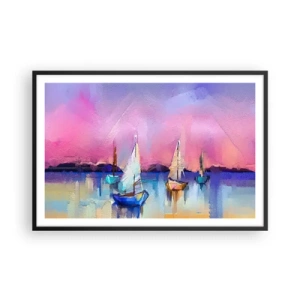 Poszter fehér keretben - Irány: széles vizek - 91x61 cm