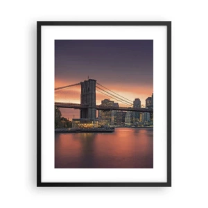 Poszter fehér keretben - Lila csendbe merülve - 40x50 cm