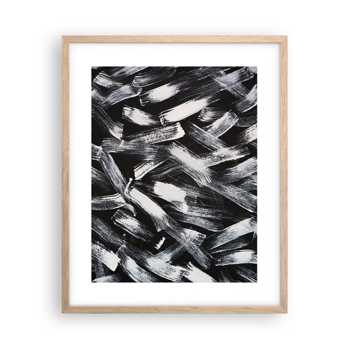 Poszter világos tölgy keretben - Absztrakció az ipari szellemben - 40x50 cm