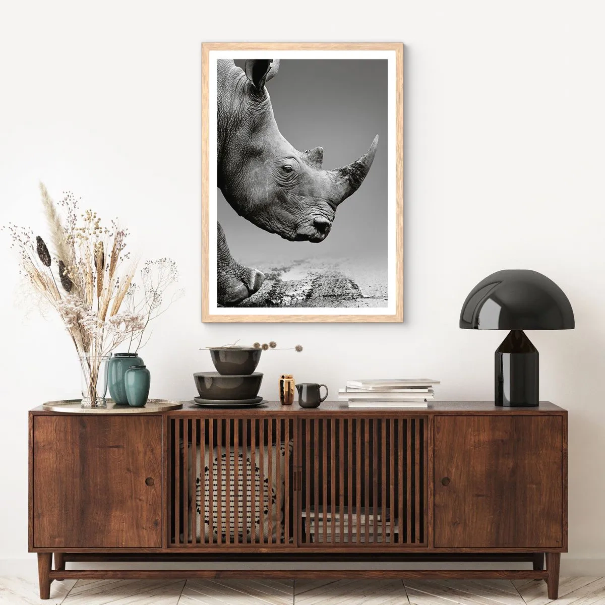 Poszter világos tölgy keretben - Megállíthatatlan erő - 61x91 cm