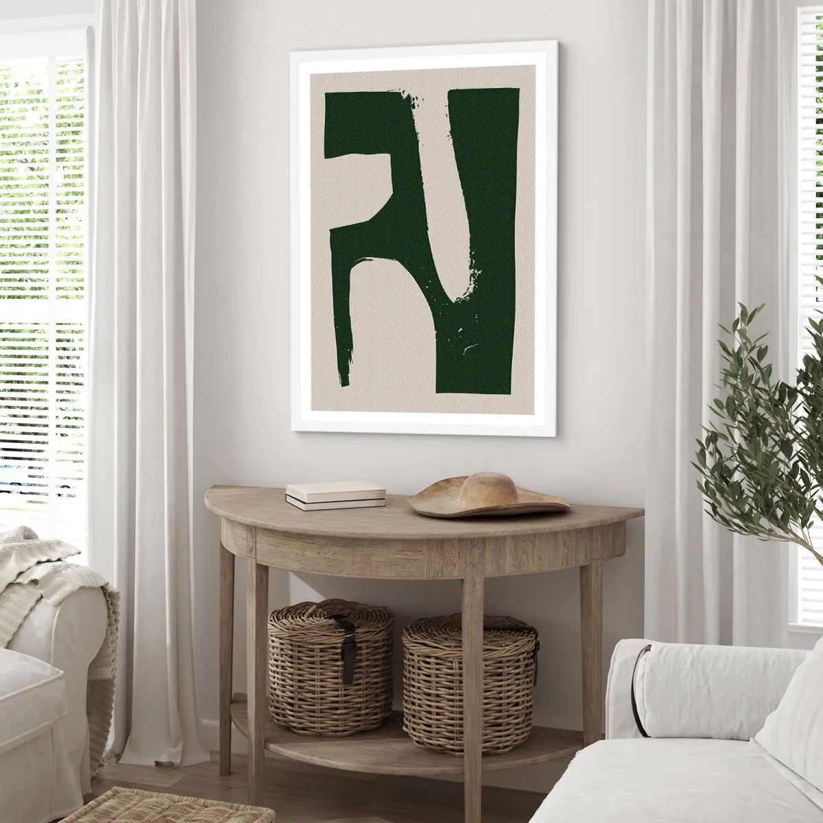 Poszter fekete keretben - Fehér öblök - 70x100 cm