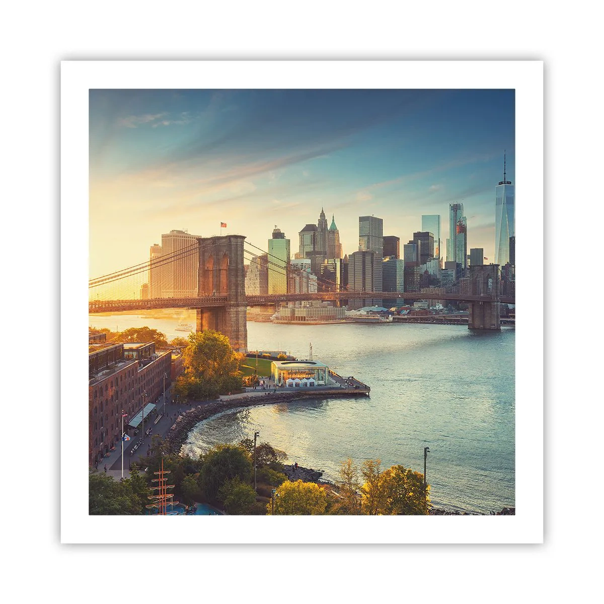 Poszter - Nagyváros hajnala - 60x60 cm