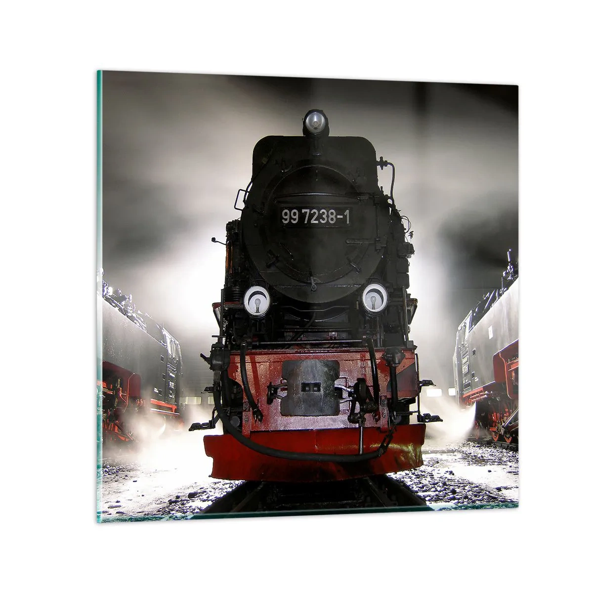 Üveg kép - Áll és zihál, zihál és fúj - 40x40 cm