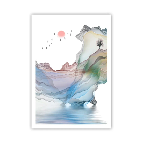 Poszter - A kristály hegyek felé - 70x100 cm