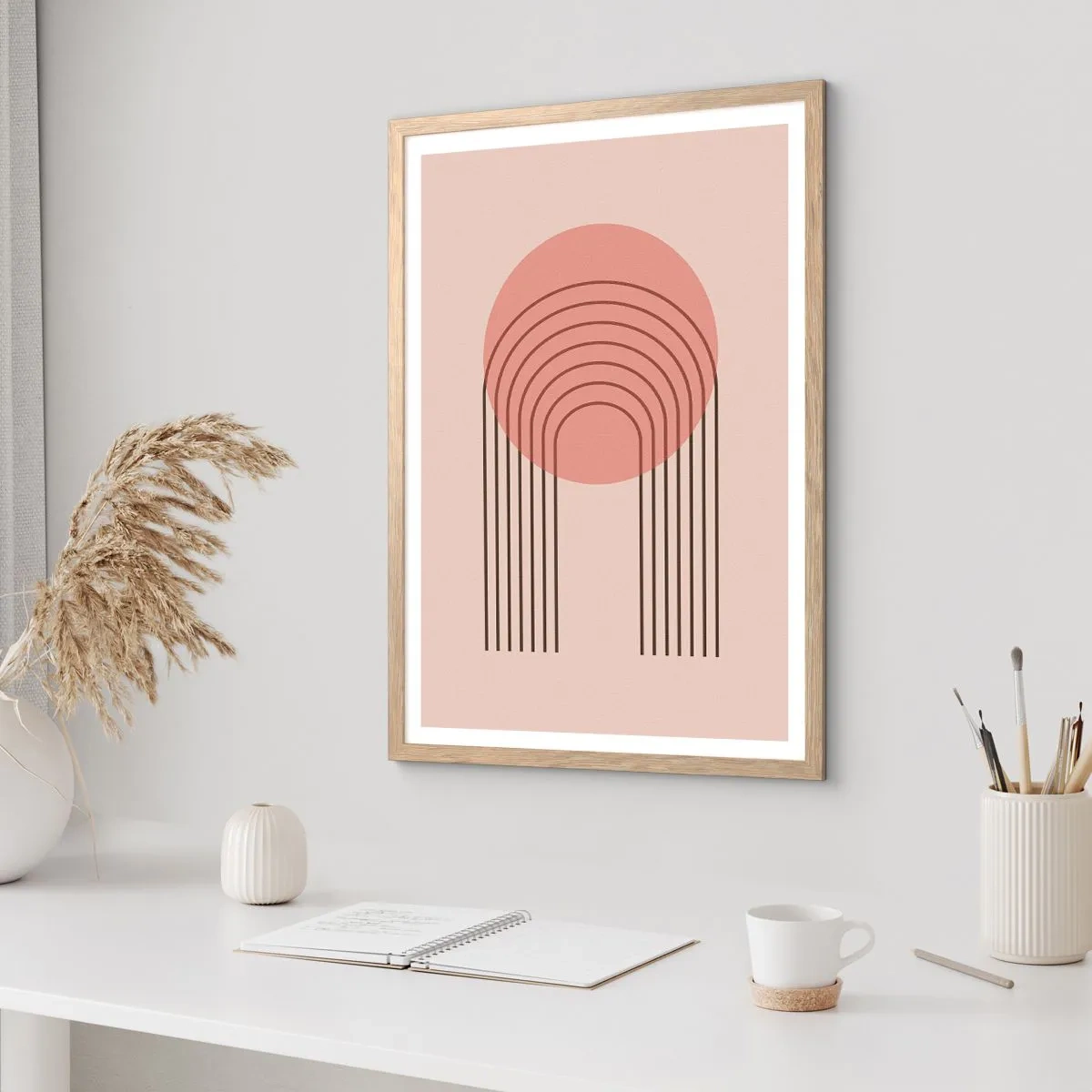 Poszter világos tölgy keretben - Ellenállhatatlan vonzalom - 70x100 cm