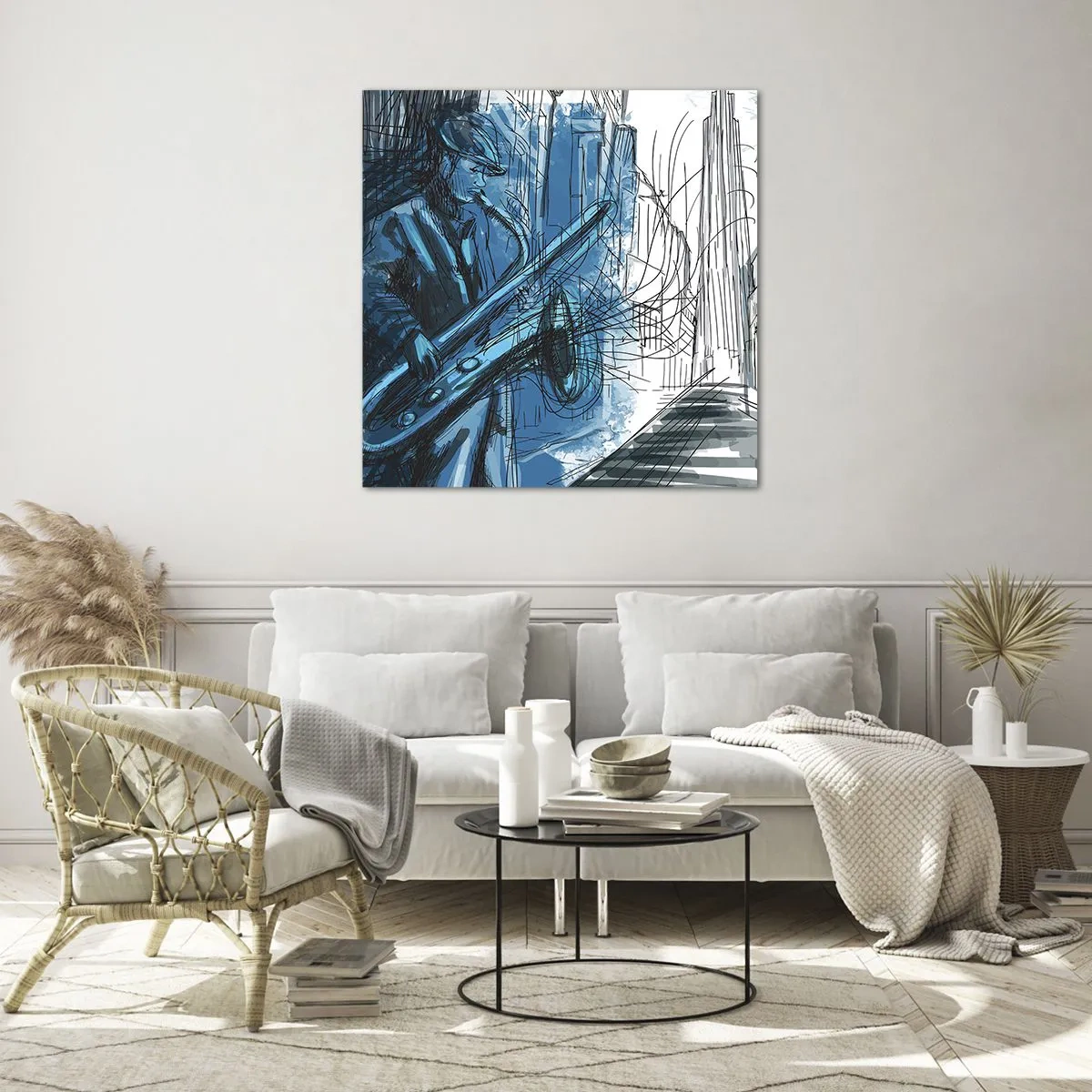 Üveg kép - Városi rapszódia - 70x70 cm