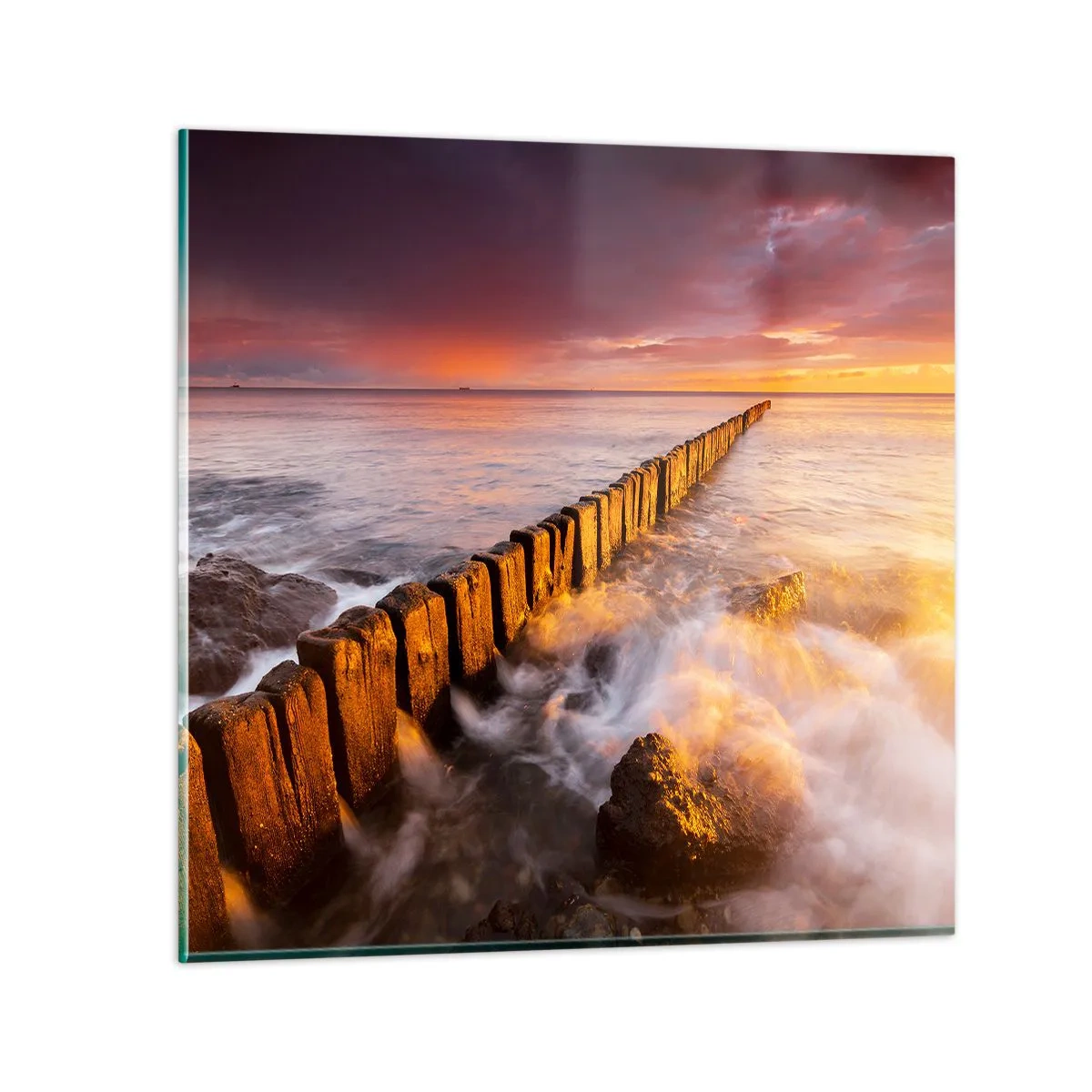 Üveg kép - A hullámok szelídsége - 70x70 cm