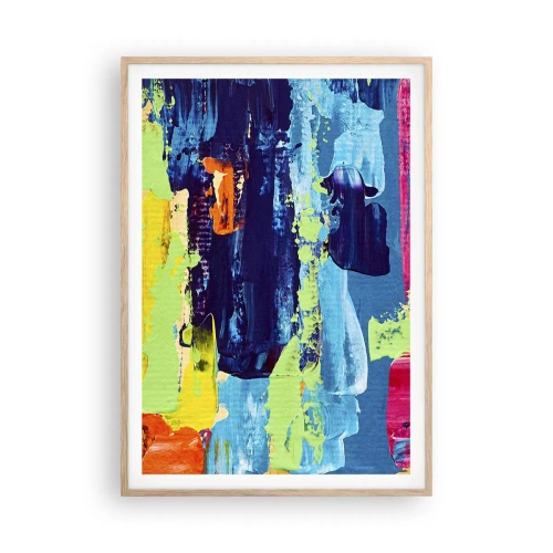 Poszter világos tölgy keretben - Az élet gyönyörű! - 70x100 cm