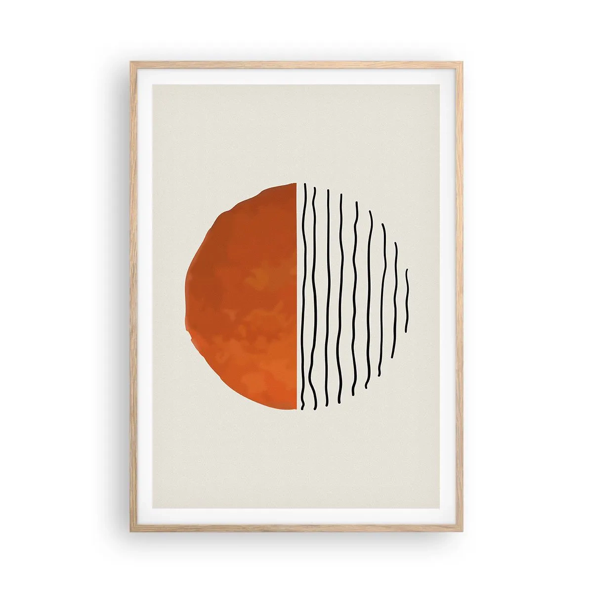 Poszter világos tölgy keretben - Japán hangulatban - 70x100 cm