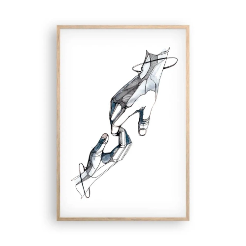 Poszter világos tölgy keretben - Szép gesztus - 61x91 cm