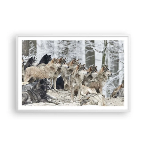 Poszter fekete keretben - Család és barátok - 91x61 cm