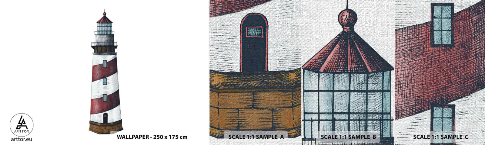 Fotótapéta Minta Premium Canvas - Mindig résen - Világítótorony, Tengeri, Tengerpart - 100x30 cm