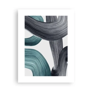 Poszter - Smaragdzöld és fekete nyomok - 30x40 cm