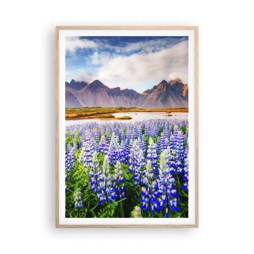 Poszter világos tölgy keretben - Erő és szigorúság a szelídség mellett - 70x100 cm