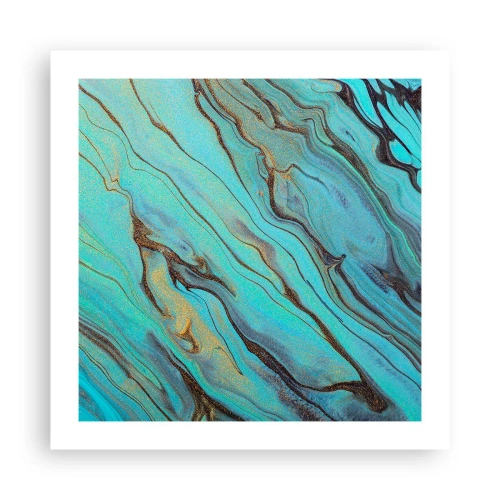 Poszter - Türkiz árapály - 50x50 cm