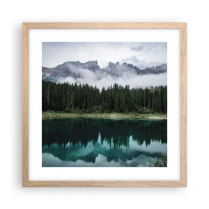 Poszter világos tölgy keretben - Csitt, csit, ne zavard fel az állóvizet... - 40x40 cm