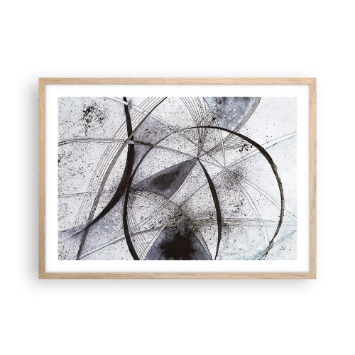 Poszter világos tölgy keretben - Futurisztikus fantázia - 70x50 cm