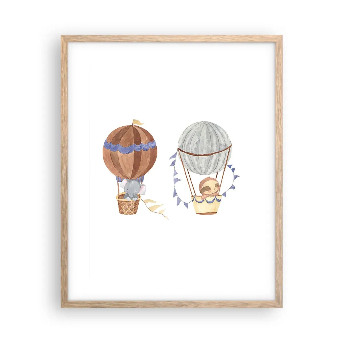 Poszter világos tölgy keretben - Barátok egy utazáson - 40x50 cm