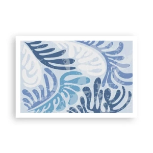 Poszter - Kék páfrányok - 91x61 cm