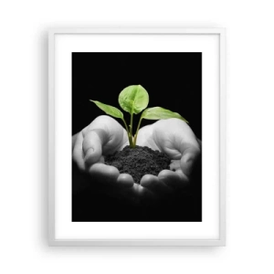Poszter fekete keretben - Szeretem a természetet, védem azt - 40x50 cm