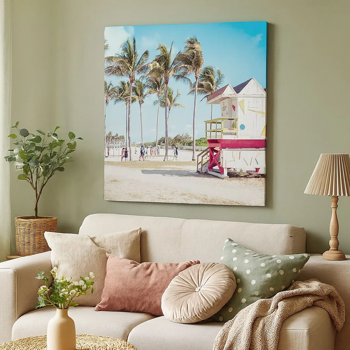 Vászonkép - Gyönyörű nap vár rád - 30x30 cm