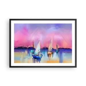 Poszter fehér keretben - Irány: széles vizek - 70x50 cm