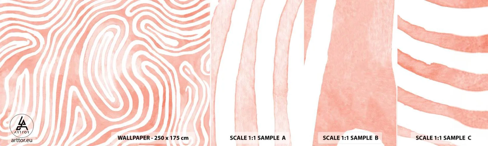 Fotótapéta Minta Standard Eco - Egy korall labirintusban - Minimalizmus, Modern művészet, Absztrakció - 100x30 cm