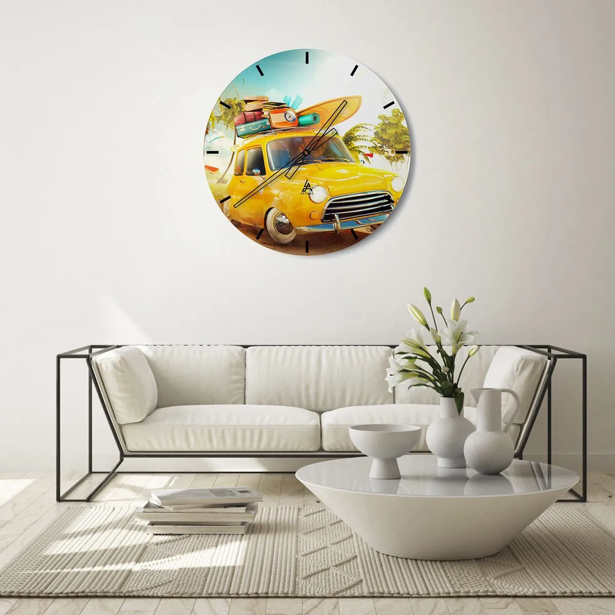Falióra, Óra - Utazás több mosolyért - 40x40 cm
