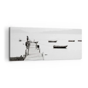 Vászonkép - Csendes és tiszta víz felett - 100x40 cm